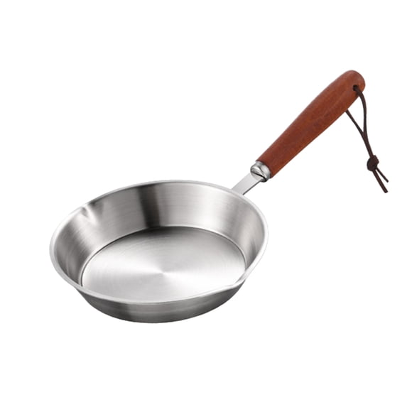 Mini Stainless Steel Frying Pan Skillet Non Stick Egg Pan Cooktops Induction Cooking Pan 1pc