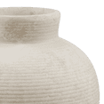 thumbnail image 3 of Bouclair Beige Horizontal Ribbed Ceramic Vase 14.3x15.7 cm, 3 of 3