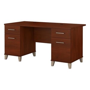Kingfisher Lane 60" Bureau informatique en bois moderne à Hansen Cherry