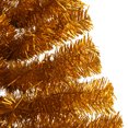 thumbnail image 5 of vidaXL Artificial Half Christmas Tree with Stand Gold 180 cm PET, 5 of 5