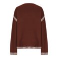 thumbnail image 4 of Timegard Chandails pour Femmes Épaules Tombantes Ample Col Rond Chandail Automne Habillé Décontracté Confortable Hauts en Tricot, 4 of 4