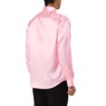 thumbnail image 3 of INSPIRE CHIC Chemises de Soirée pour Homme en Satin à Col en V à Manches Longues Boutonnées, 3 of 5