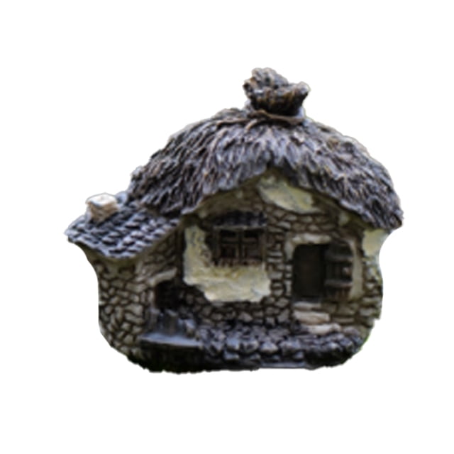 Fairy Garden Kit Synthetic Resin Durable Beautiful Eye-catching Porable Terrarium Decor Different Display Balcony Decoration Gray