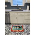 thumbnail image 3 of Carolines Treasures 6051RUG Black & white Cat Surfin Bird Machine Washable Memory Foam Mat, 3 of 4