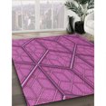 thumbnail image 3 of Ahgly Company Machine Washable Indoor Rectangle Transitional Medium Violet Red Pink Area Rugs, 4' x 6', 3 of 7
