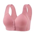 thumbnail image 1 of Yuzhih Womens Everyday Bra Front Closure Full Coverage Comfortable Front Button Bras Wireless Push up Bralettes with Support, 1 of 5