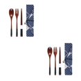 thumbnail image 3 of Maytalsory Set School Student Chopstick Fork Spoon Flatware with Storage Bag Type 5 2Set, 3 of 6
