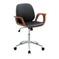 thumbnail image 1 of Benjara Benzara Adjustable Office Chair, Black and Brown,, 1 of 1
