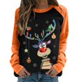 thumbnail image 1 of Chandail en Molleton de Noël pour Femmes 2023 Col Rond Mode Décontractée Manches Longues Imprimé de Noël Chandail en Molleton Blouse en Solde, 1 of 3