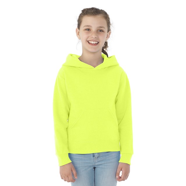 Jerzees Chandail à Capuchon en Molleton NuBlend pour Jeunes, TG, Vert Sécurité