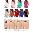 thumbnail image 2 of Bellella Women Basic Tops Baggy Solid Color Tee Sport Pullover Red XL, 2 of 3