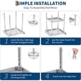 thumbnail image 3 of Stainless Steel 48x30x30 In Grill Stand Table with Adjustable Legs 400 lb NSF-Certified Capacity and 2 In Spill-Proof Edge for Kitchen, 3 of 7