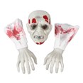 thumbnail image 1 of Redempat Halloween Skull Party Props Unisex Decorations For Frightening Night Party Bloodstain Old Man 1Set, 1 of 6