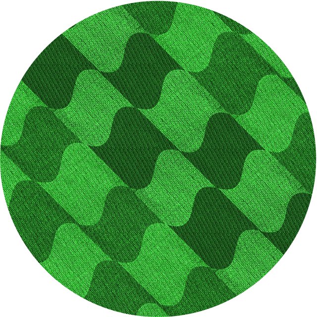Ahgly Company Tapis d'Intérieur Lavables à la Machine, Carrés, Transitionnels, Verts, Tapis de Zone, 3 Pieds Carré