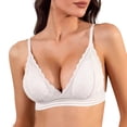 thumbnail image 1 of Wireless Bra For Women, Comfortable Lace Bralette with Breathable Fabric, Removable Padding and Wide Side Bands for Full Coverage and Support, 1 of 6