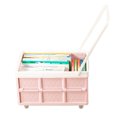 thumbnail image 1 of Chariot Pliable Chariot Roulant Polyvalent Chariot de Magasinage Pliant avec Couvercle Valise Pliable avec Couvercle Chariot Roulant à 4 Roues 30 Litres Grande Capacité Rose, 1 of 8