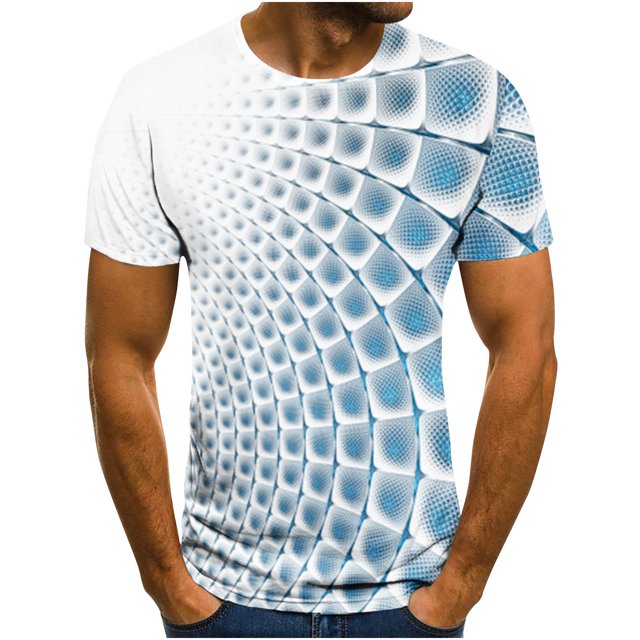 Birdeem T-Shirt Homme Impression Abstraite 3D Manches Courtes Col Rond Mode Décontracté Quotidien Vacances T-Shirt Haut Blouses