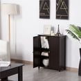 thumbnail image 3 of Yaheetech Floor Cabinet with 2 Durable Doors and 2 Adjustable Shelves, Espresso, 3 of 6