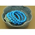 thumbnail image 5 of Bracelet Extensible Unisexe en Perles Rondes de 8 mm en Howlite Turquoise Naturelle 7 Pouces, 5 of 5