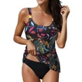 thumbnail image 1 of DPTALR Maillots de Bain Deux Pièces pour Femmes Été Plage Piscine Natation Maillots de Bain Hauts de Tankini pour Dames Grande Taille Bas, 1 of 4
