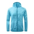 thumbnail image 1 of Économies du Printemps! Manteau de Pluie pour Femmes pour Cyclisme et Course, Coupe-Vent Imperméable Léger pour Vélo et Randonnée, Manteau de Pluie Léger pour Femmes pour l'Extérieur, Protection Uv + Séchage Rapide, Manteau Coupe-Vent, 1 of 5