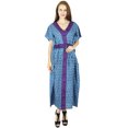 thumbnail image 1 of Bimba Kaftan Long Maxi en Coton pour Femmes, Caftan de Nuit, Couvre-Maillot, 1 of 1
