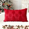 thumbnail image 4 of Wooowa 11.8x19.7Inch Rectangular Christmas Pillowcases, Embroidered Front & Solid Back, Festive Cushion Covers for Home Sofas, 4 of 8
