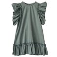 thumbnail image 1 of Qudderr Robes d'Été pour Enfants et Bébés pour Fille, Robe Décontractée Évasée à Volants, Robe Soleil pour Tout-Petit en Coton et Lin pour 6 Mois - 6 Ans, 1 of 9