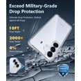 thumbnail image 3 of KOMI for Samsung Galaxy S25-Plus Case: Military Grade Drop Protection Anti Yellowing Cell Phone Cover - Rugged Shockproof Protective Bumper Transparent Cases Clear, 3 of 5