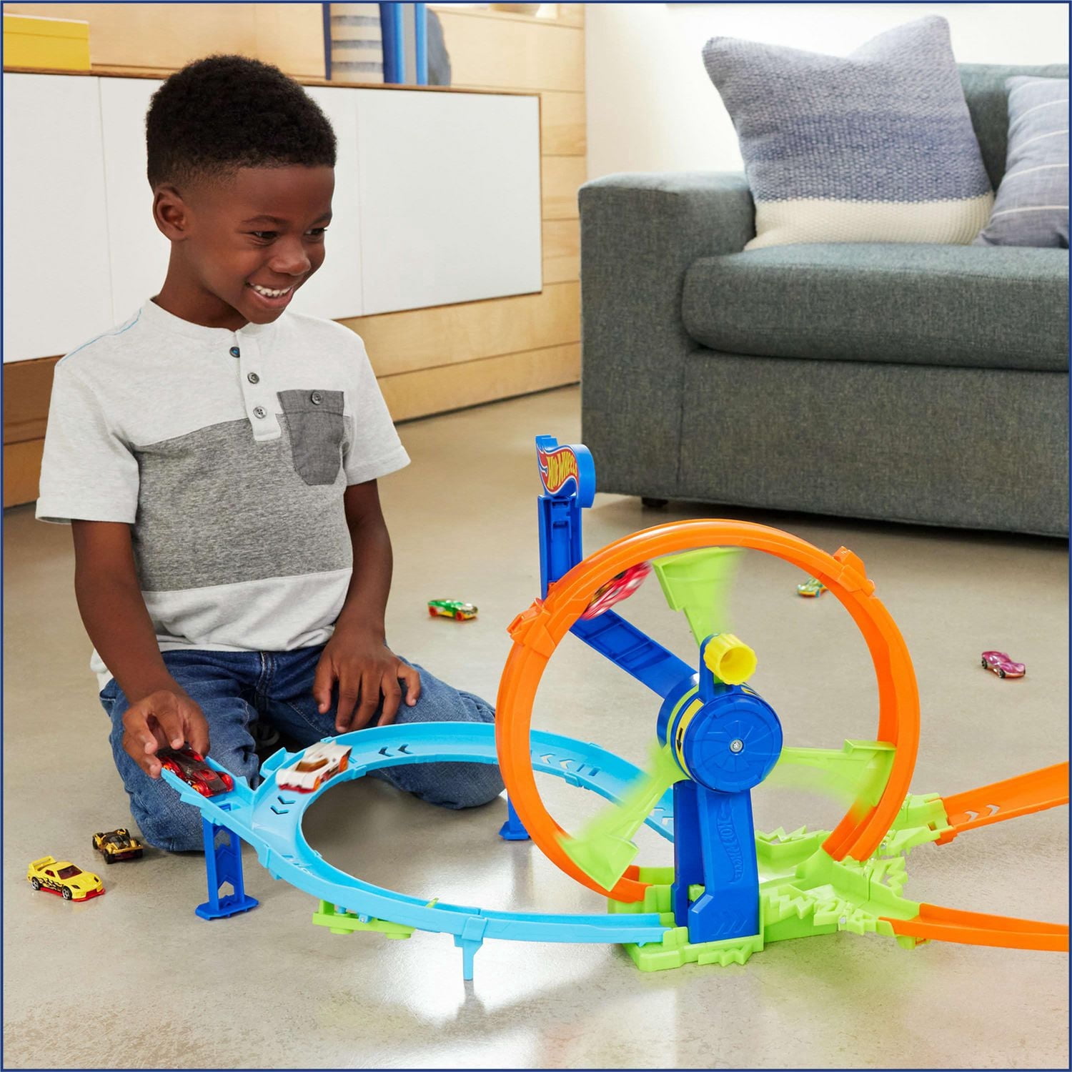 Hot Wheels  Action  Coffret de Jeu  Lancement rapide et boucle