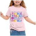 thumbnail image 1 of TZEWGL Mignon Imprimé Lettre Manches Courtes Col Rond Chemise Basique pour Tout-Petit Blouse pour Enfants Taille 6-7T, 1 of 5