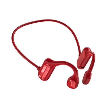 stanreset Bone Conduction Earphone Wireless Bluetooth-compatible Ear Hook Open-ear Headset Running Sport Portable Headphone Red 1Set