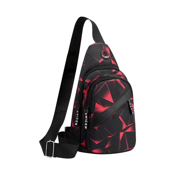 Suncoda Chest Pack, Chest Bag Men's New Fashion Messenger Bag Lightweight Outdoor Sports Leisure Couple Shoulder Bag Double Layer