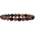 thumbnail image 1 of Natural Multicolor Tourmaline Gemstone 8mm Round Beads Healing Crystals Stretch Bracelet 7 Inch Unisex, 1 of 4