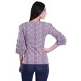 thumbnail image 4 of Moomaya Chemisiers Hauts pour Femmes Mode Robe à Manches Évasées Imprimée Vêtements Décontractés, 4 of 4