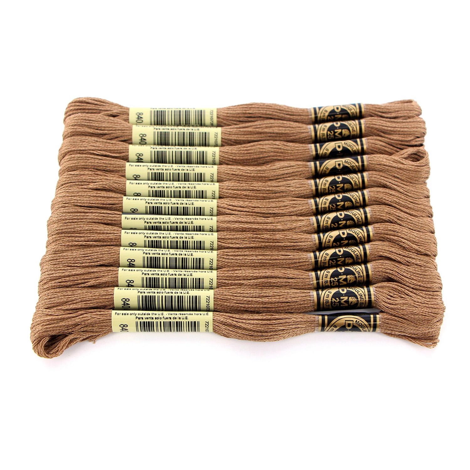 DMC 6 brins fil à broder en coton, 8 m (8.7 yd), brun