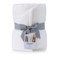 thumbnail image 1 of Better Homes & Gardens Gauze Reverse to Cozy Knit Throw Blanket Vanilla Dream, 50"X72", 1 of 4