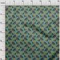 thumbnail image 2 of oneOone Cotton Flex Fabric Leaves & Floral Block Printed Craft Fabric BTY 40 Inch Wide, 2 of 4