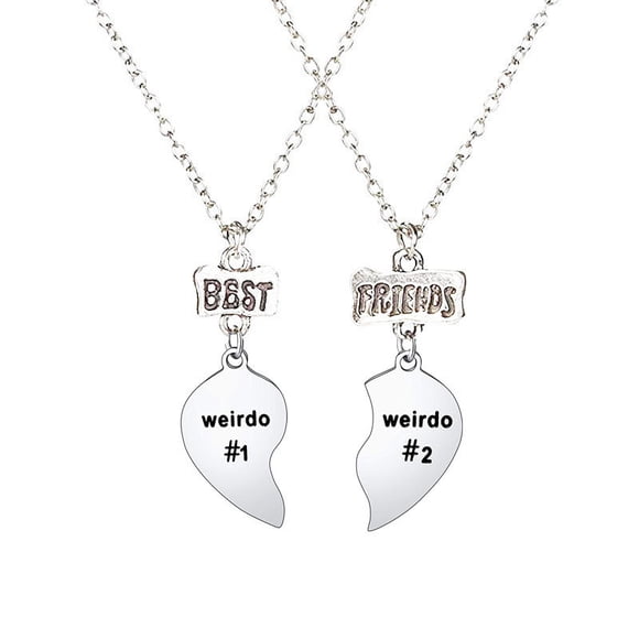 2Pcs Best Friend Necklaces Birthday Christmas Graduation Gifts BFF Necklaces Friendship Sister Daughter Gifts(D Necklace)