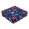 thumbnail image 1 of Dining Booster Cushion with Straps, Child Seat, Washable Heightening Cushion for Restaurant Car Travel , Dinosaur Blue, 1 of 7