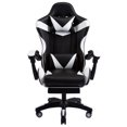 thumbnail image 1 of Fauteuil de Jeu en Cuir Inclinable Melior Home, Soutien Ergonomique, Dossier Haut, Massage, Roues, Blanc, 1 of 11