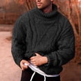 thumbnail image 1 of Pull Tricoté à Manches Longues pour Hommes, Mode Hiver, Col Montant, Chaud, Extérieur, 1 of 3