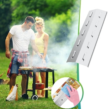 Vadktai Plaque Chauffante Universelle de Remplacement Robuste et Ajustable, Pare-Chaleur, Tente Chauffante en Acier Inoxydable, Couvercle de Brûleur, Barre Aromatisante, Réchaud Dompteur pour Modèles de Grils au Gaz