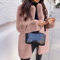 thumbnail image 1 of LSLJS Women Long Sleeve Lapel Plush Coat Fashion Solid Color Warm Coat, 1 of 6