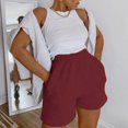thumbnail image 1 of Women Solid Color Shorts  Adults Casual Style Pants with Slant Pockets, 1 of 5