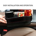 thumbnail image 2 of Labymos 2pcs Car Seat Gap Filler Organizer Storage Box Between Front seat Auto Premium PU, 2 of 4