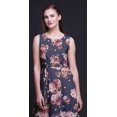 thumbnail image 4 of Bimba Floral Ladies Round Neck Sleeveless Long Tank Casual Maxi PrintDress-Large, 4 of 5