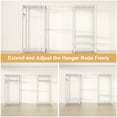 thumbnail image 3 of Ulif E1 Max Heavy Duty Closet Garment Rack, Adjustable Metal Freestanding Expandable Clothing Storage with 4 Hanger Rods, Easy to Assemble Wardrobe, White, 3 of 8