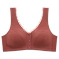 thumbnail image 4 of Timegard Front Closure Bras for Women Button Full Coverage High Support Breathable Comfort Wireless Bras, 4 of 7