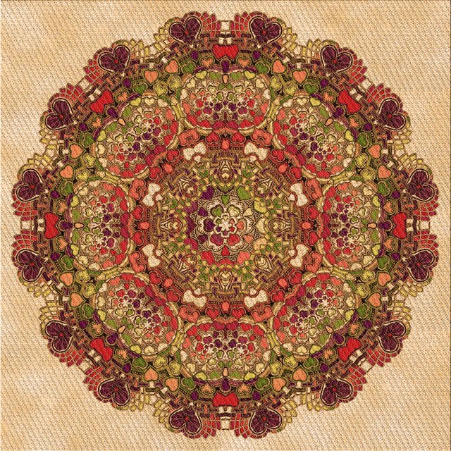 Ahgly Company Machine Washable Indoor Square Transitional Yellow Orange Area Rugs, 8' Square